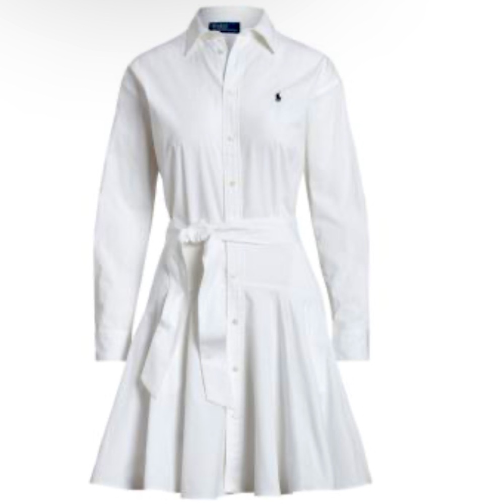 [LIKE NEW] Polo Ralph Lauren pleated belted shirts dress Size6